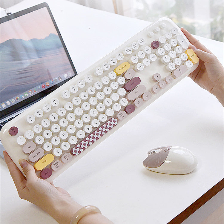Aesthetic Wireless Keyboard & Mouse Set view 3