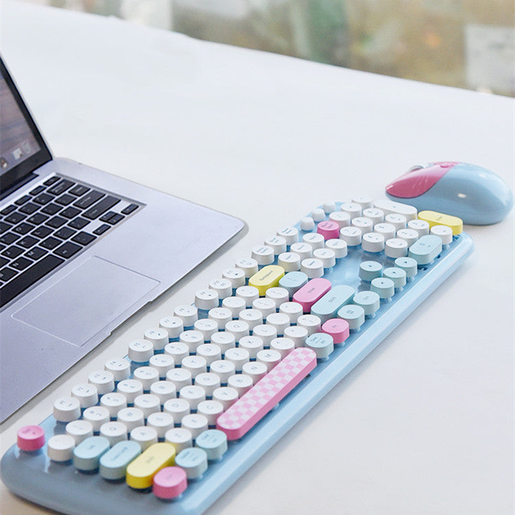 Aesthetic Wireless Keyboard & Mouse Set view 4